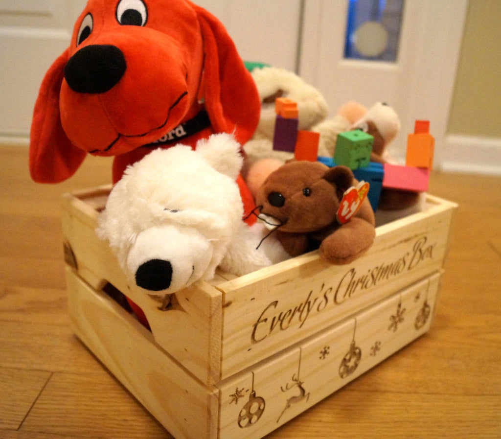 Personalized Christmas Box, Christmas Present Box, Christmas Toy Box, Christmas Toy Chest, Christmas Toys, Christmas Crate, Xmas Box