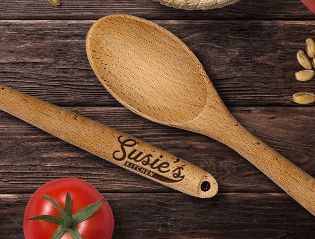 Engraved Wooden Spoon, Kitchen Spoon, Personalized Spoon, Wooden Spoon, Gift for Her, Baking Gift, Cooking Gift, Engraved Spoon
