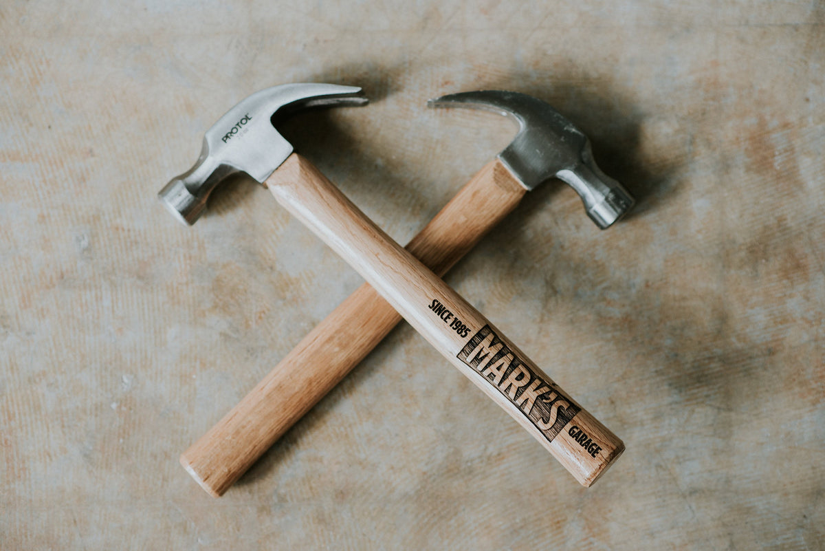 Personalized Hammer, Garage Gift, Gift, Engraved Wooden Hamme