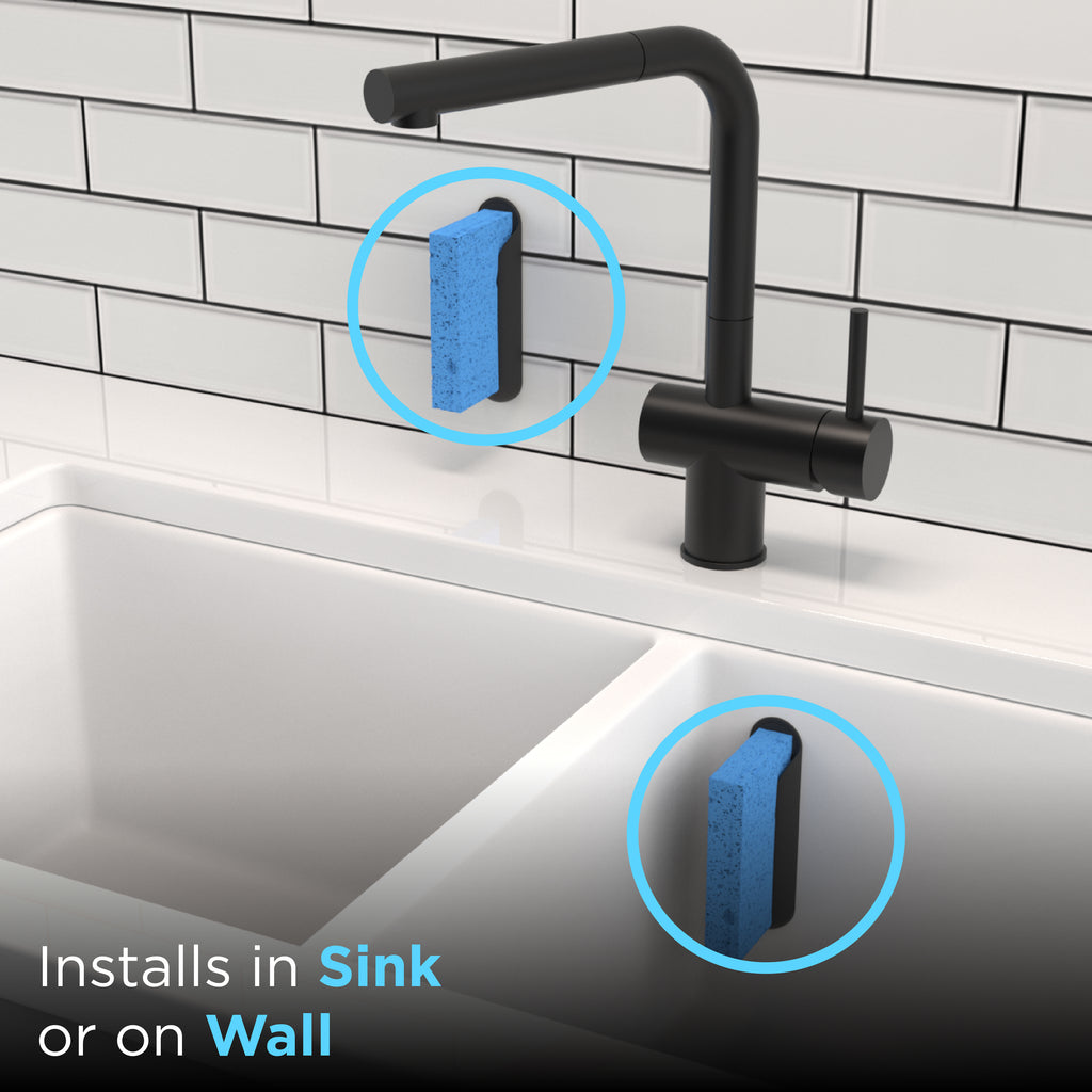 Sponge Butler Sponge Holder – Rapid Drying, Space-Saving Kitchen Sink Organizer, Minimalist Design