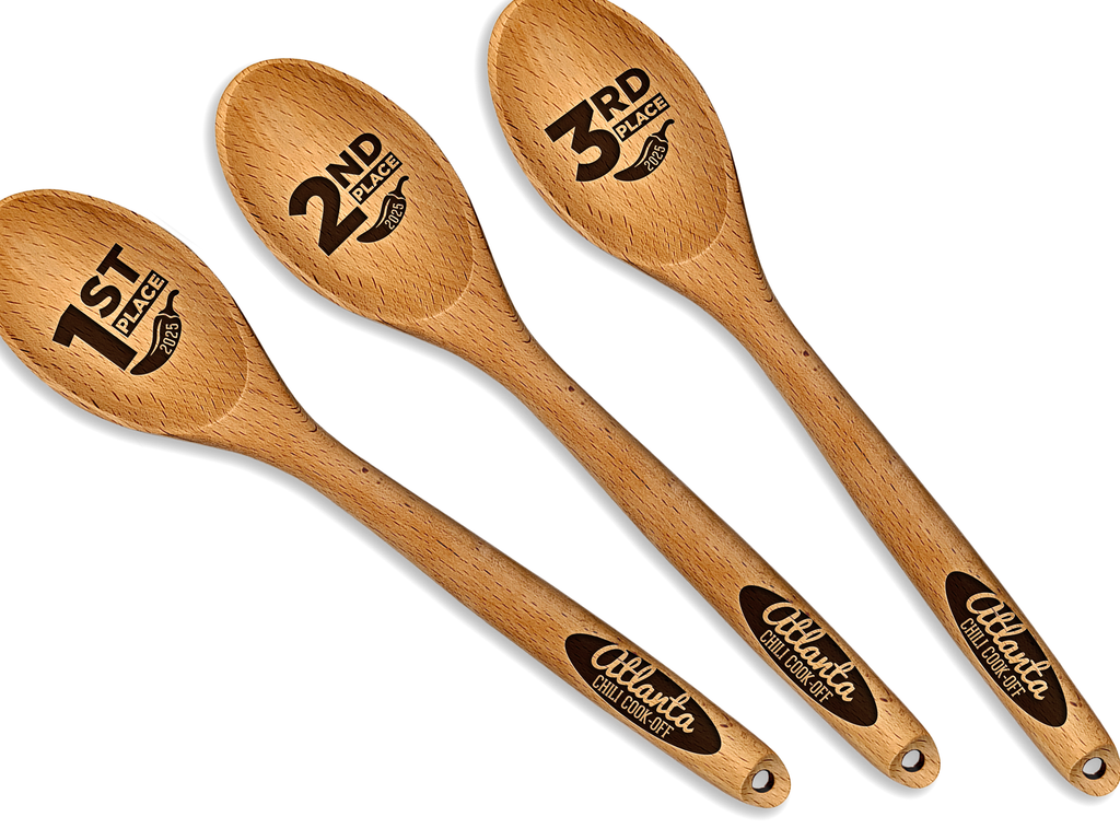 Chili Cook-Off Prize, Chili Contest, Set of 3 Personalized spoons
