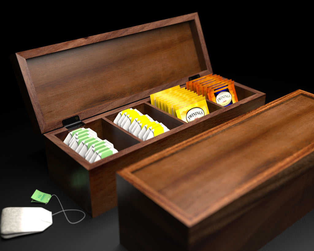 Personalized Tea Box, Rustic Wood Tea Box, Custom Tea, Tea lovers gift, Tea Organizer, Tea Box Gift, Keepsake Box