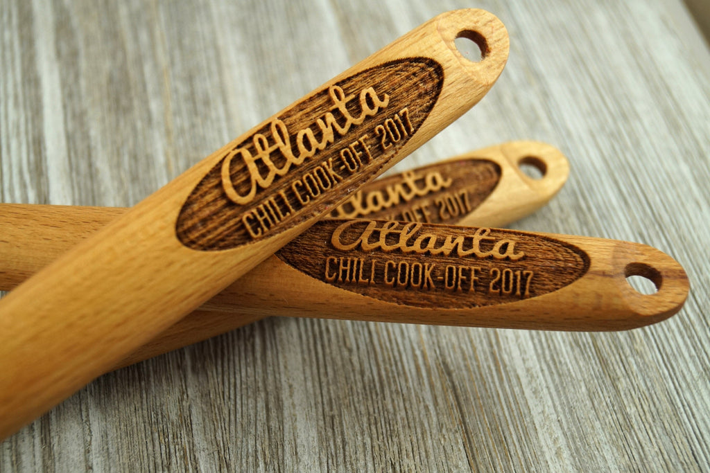 4 Set of Chili Cook Off Spoons - Cook Off Prizes, Bake Off Prizes, People's Choice, Event Prize, Baking Spoons, Cooking Spoons, Event Trophy