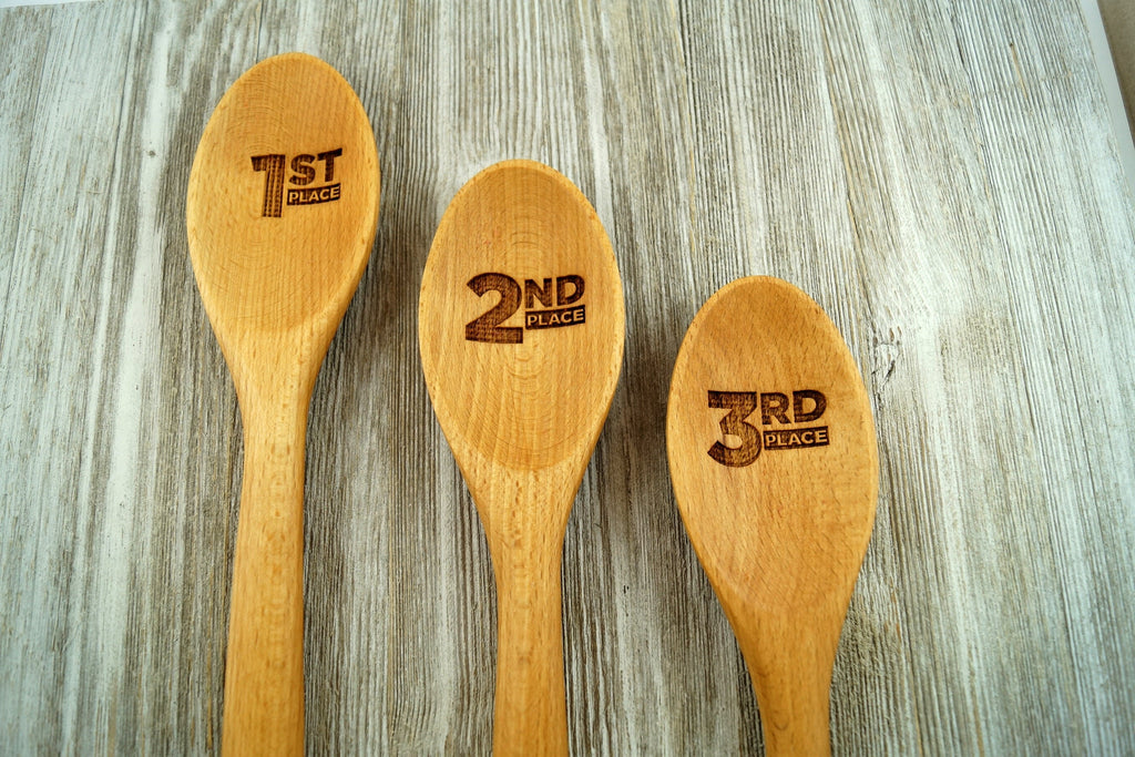 4 Set of Chili Cook Off Spoons - Cook Off Prizes, Bake Off Prizes, People's Choice, Event Prize, Baking Spoons, Cooking Spoons, Event Trophy