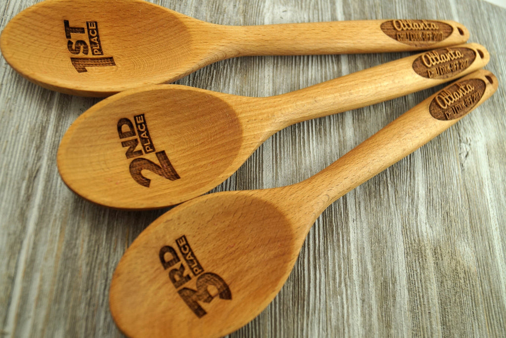 4 Set of Chili Cook Off Spoons - Cook Off Prizes, Bake Off Prizes, People's Choice, Event Prize, Baking Spoons, Cooking Spoons, Event Trophy