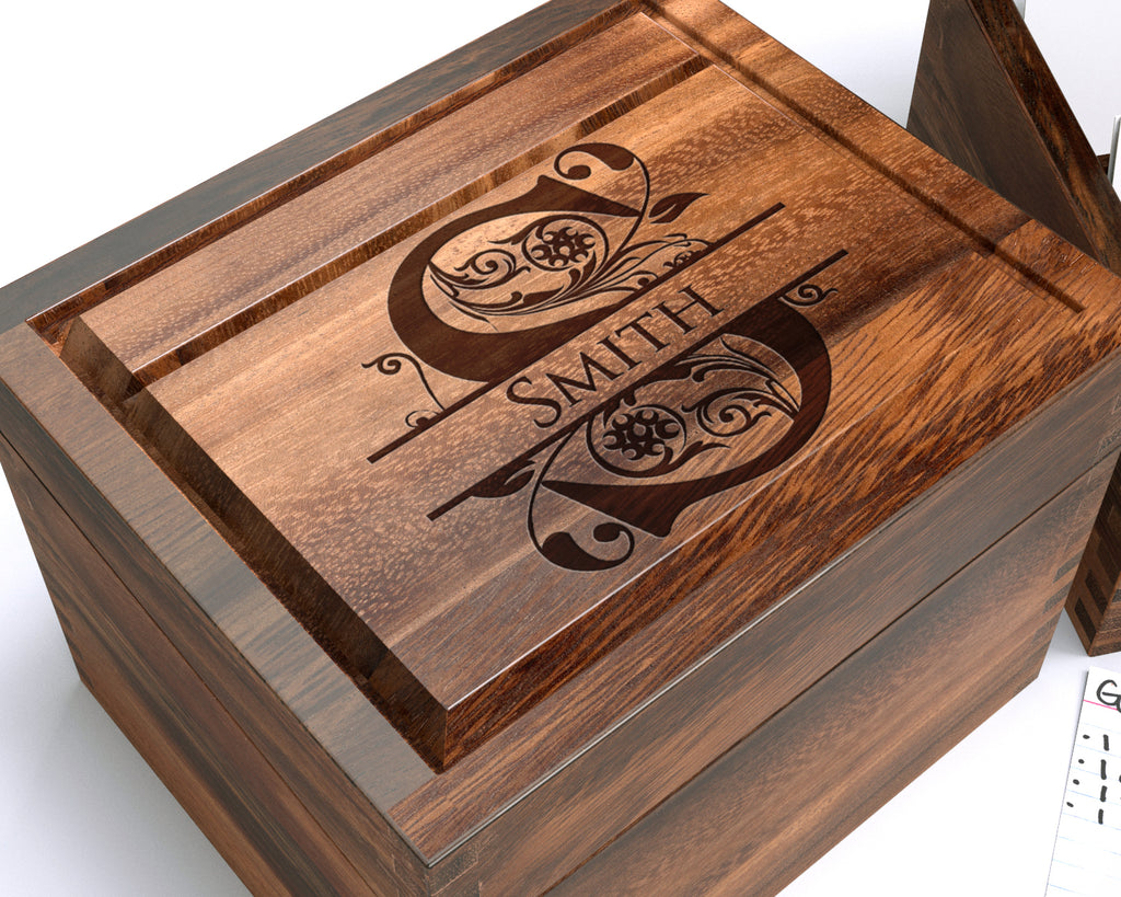 Recipe Box, Personalized Recipe Box, Housewarming Gift, Wedding Shower Decor, Wood Recipe Box, Mothers Day Gift, Christmas Gift
