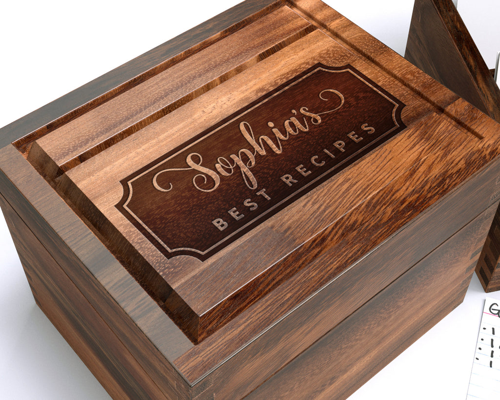 Personalized Recipe Box, Wood Recipe Box, Personalized Wedding Gift, Wedding Shower Gift, Cooking Gift, Mothers Day Gift, Christmas Gift