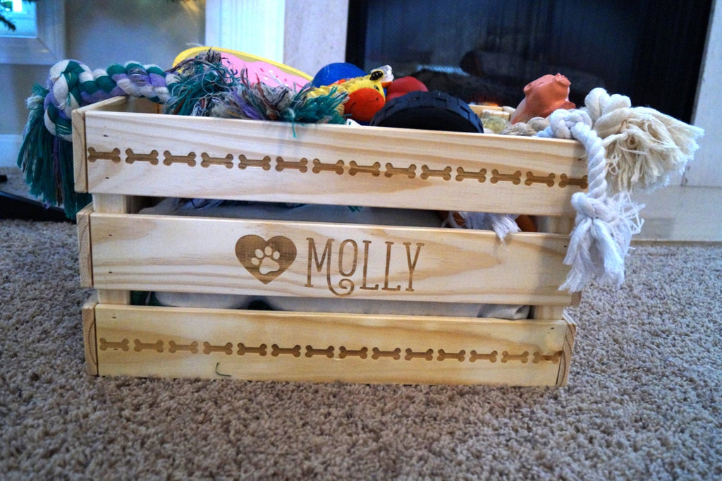 Pet Toy Box, Dog Toy Box, Dog Toy Storage, Dog Toy Bin, Dog Toy Container, Pet Personalization, Pet Storage, Dog Furniture, Dog Supplies CR2