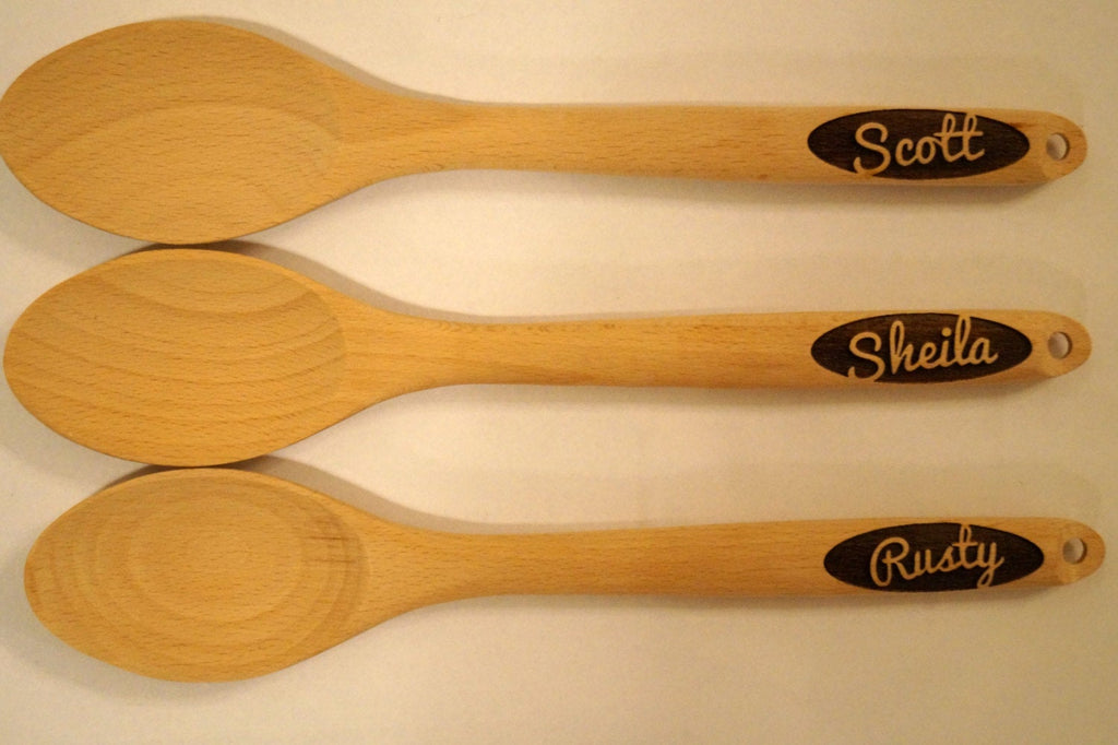 Spoon, Engraved Spoon, Kitchen Gifts, Baking Gifts, Gift for Him, Wooden Spoon, Wooden Utensils, Personalized Spoon, Gift for Mom, Christmas