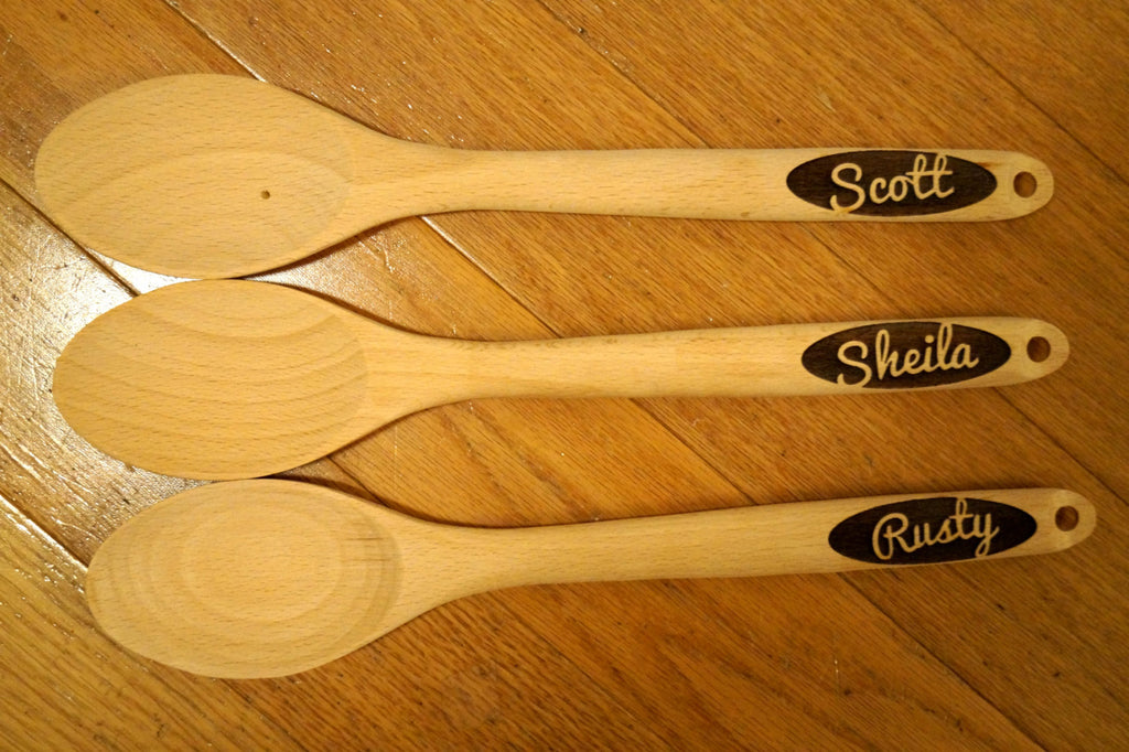 Spoon, Engraved Spoon, Kitchen Gifts, Baking Gifts, Gift for Him, Wooden Spoon, Wooden Utensils, Personalized Spoon, Gift for Mom, Christmas