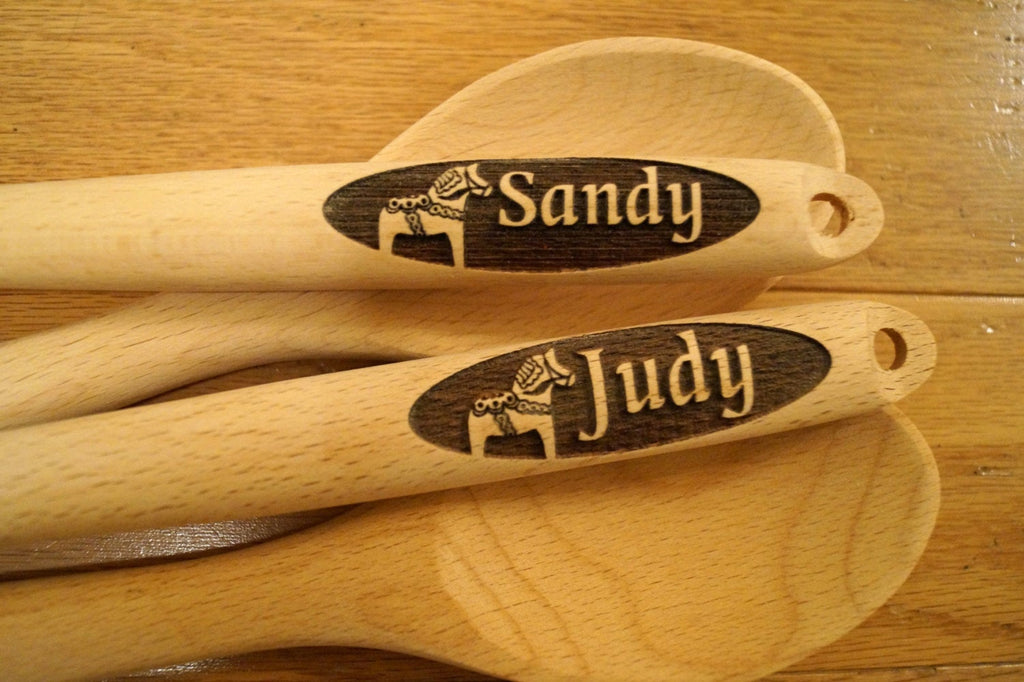 Swedish Dala Horse, Dala Horse, Swedish Horse, Personalized Wooden Spoon, Custom Wooden Spoon, Scandinavian Gift, Swedish Gift, God Jul S108