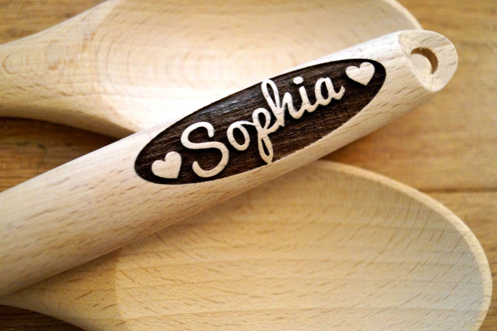 Heart Gift, Anniversary Gift, Custom Wooden Spoon, Personalized Spoon, Engraved Spoon, Baking Gift, Valentines Gift, Wife Gift, Gift for Her