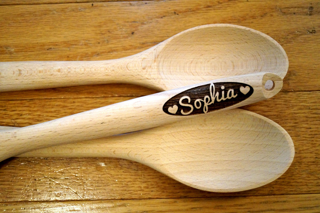 Heart Gift, Anniversary Gift, Custom Wooden Spoon, Personalized Spoon, Engraved Spoon, Baking Gift, Valentines Gift, Wife Gift, Gift for Her
