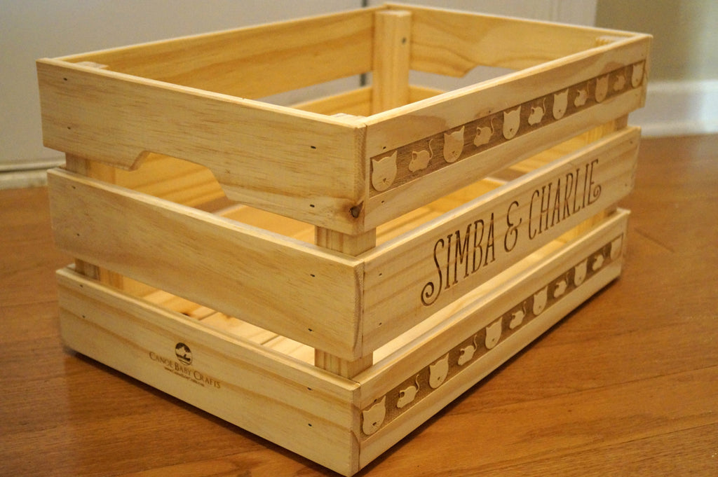 Cat Toy Crate - Cat Toy Box - Cat Toy Organization - Cat Lover Gifts - Wooden Crate - Wood Box