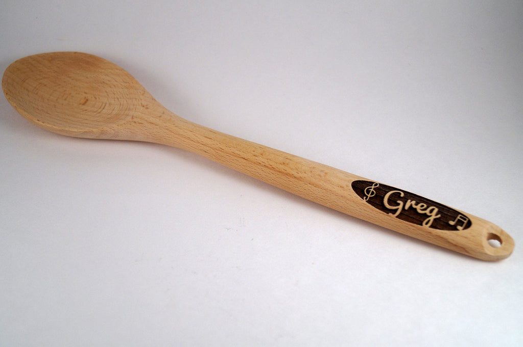 Custom Music Spoon, Music Gift, Music Teacher Gift, Musician Gift, Personalized Wooden Spoon Wood, Engraved Wooden Spoon, Baking Gift, Notes