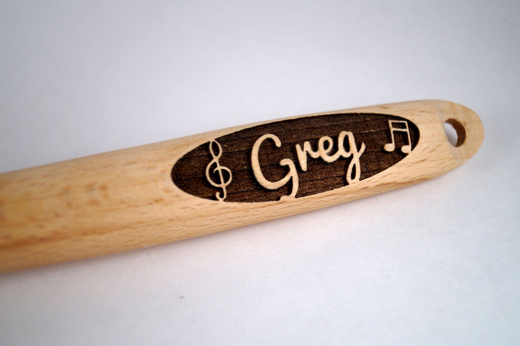 Custom Music Spoon, Music Gift, Music Teacher Gift, Musician Gift, Personalized Wooden Spoon Wood, Engraved Wooden Spoon, Baking Gift, Notes