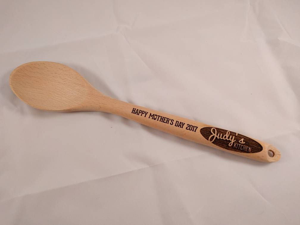 Custom Spoon Happy Mother's day 2019 Customized Gift for mom Personalized wooden spoons cooking lover gifts under ten dollars - S102