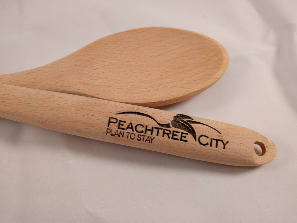 CUSTOM ORDER for ELIZABETH -- 25 Wooden Spoons with Corporate Logo