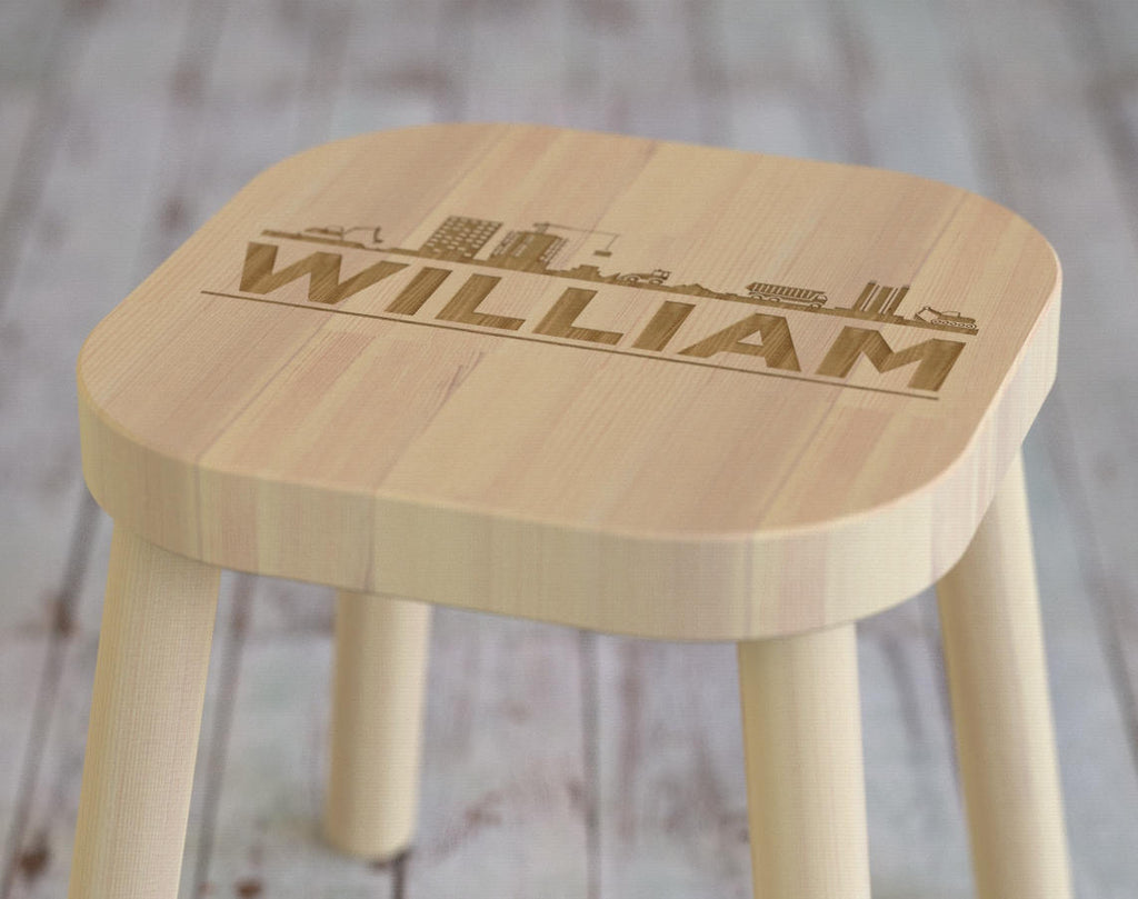 Tractor, Kids Stool, Construction, Tractor Birthday, Tractor Decor, Baby Gift, Toddler Gift, Toddler Toys, Birthday Gift, Personalized Stool