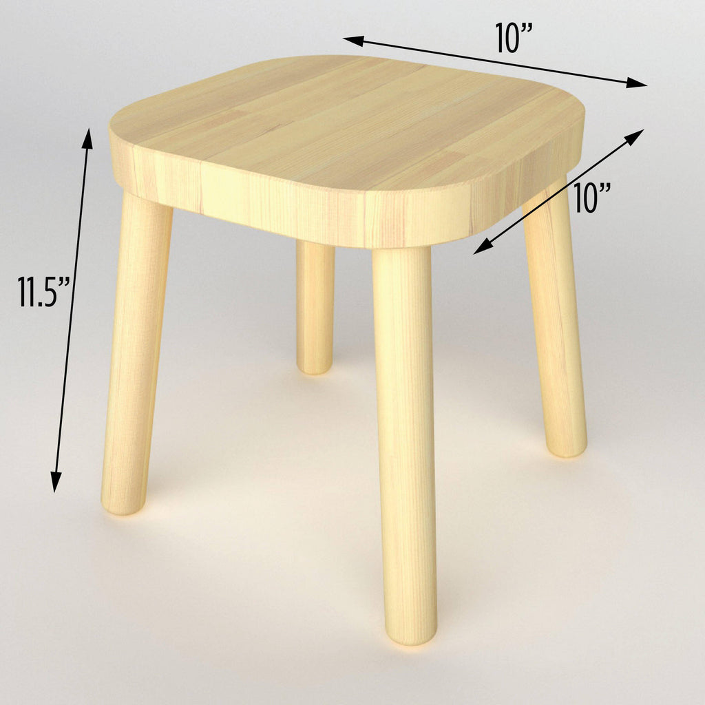 Custom Kid's stool with Car motif - Childrens Engraved Seat, Personalized Monogram Name Nursery Bedroom Baby Shower Birthday Gift ST09