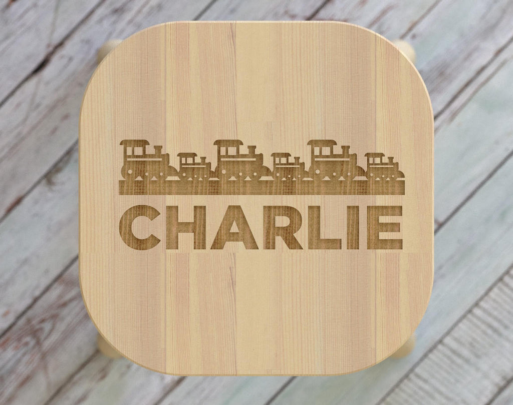 Trains, Kids Step Stool, Train, Kids Name Stool, Kids Stool, Childrens Stool, Childrens Bench, Wooden Step Stool, Gift For Kids