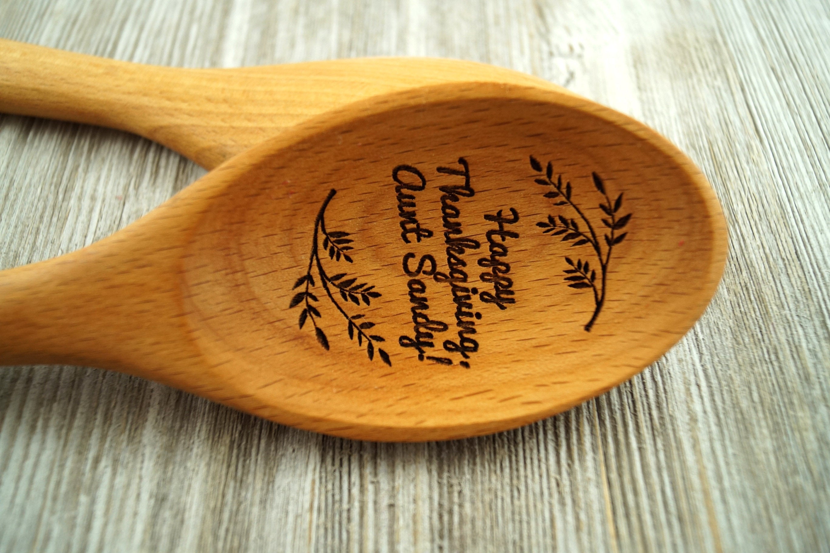 Baking Gift Box, Engraved Wooden Spoon, Aunt Gift, Unique Cooking Gift, 