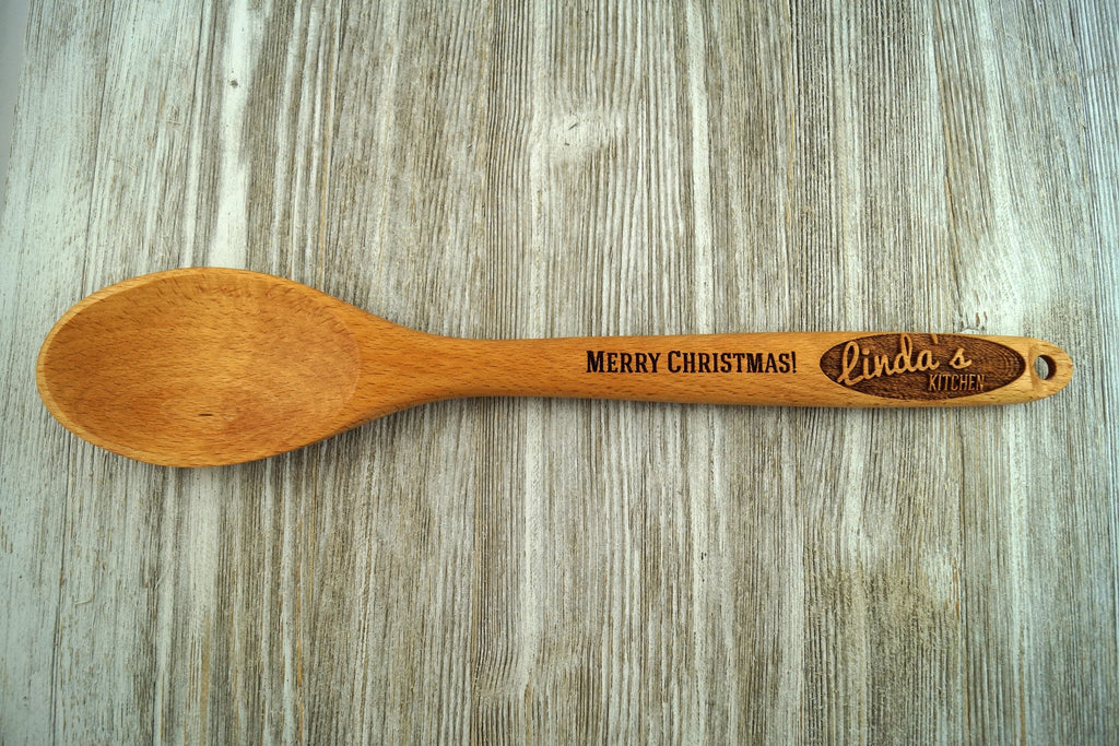 Stocking Stuffer, Wooden Spoon, Christmas Wooden Spoon, Personalized Spoon, Custom Spoon, Baking Gift, Christmas Baking Gift, Coworker Gift