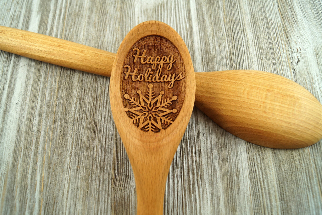 Personalized Wooden Spoon, Christmas Wooden Spoon, Personalised Spoon, Custom Wooden Spoon, Baking Gift, Christmas Gift, Coworker -S117