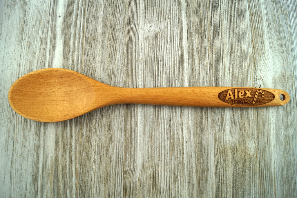 Personalised Wooden Spoon, Christmas Wooden Spoon, Personalized Spoon, Custom Wooden Spoon, Stocking Stuffer, Christmas Gift, Coworker -S109