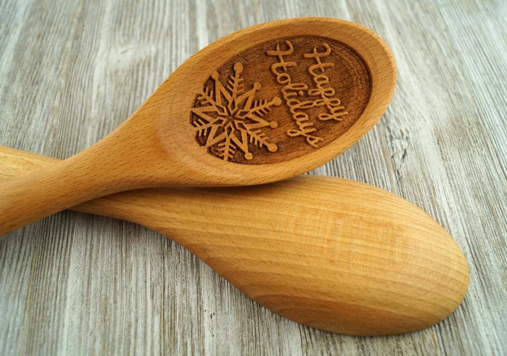 Personalized Wooden Spoon, Christmas Wooden Spoon, Personalised Spoon, Custom Wooden Spoon, Baking Gift, Christmas Gift, Coworker -S117