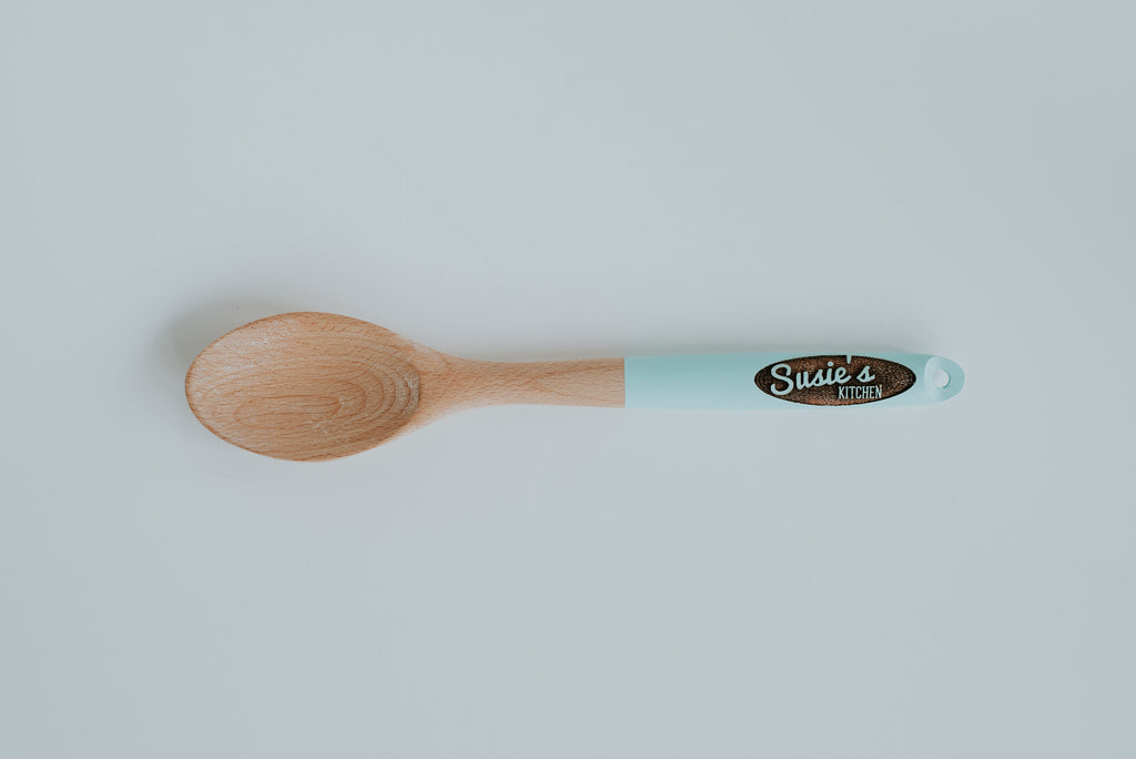 Mint Green Wooden Spoon, Mint Green, Gift Spoon, Personalized Wood Spoon, Personalised Kitchen Spoon, Custom Spoon, Hand Painted Wood Spoon