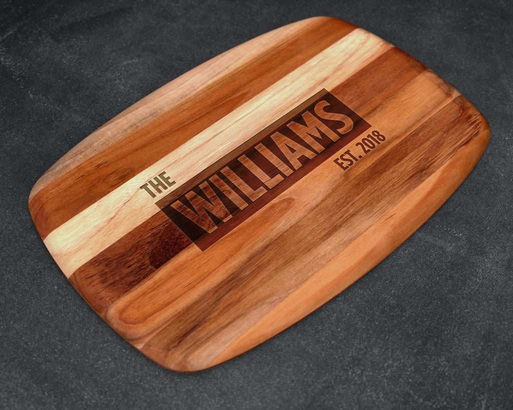 Personalized Cutting Board, Teak, Wedding Gift, Engagement, Gift for Wife, Custom Cutting Board, Personalized Kitchen, Kitchen Gift, Baking