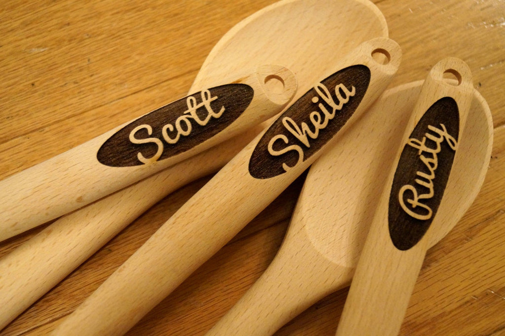 Spoon, Engraved Spoon, Kitchen Gifts, Baking Gifts, Gift for Him, Wooden Spoon, Wooden Utensils, Personalized Spoon, Gift for Mom, Christmas