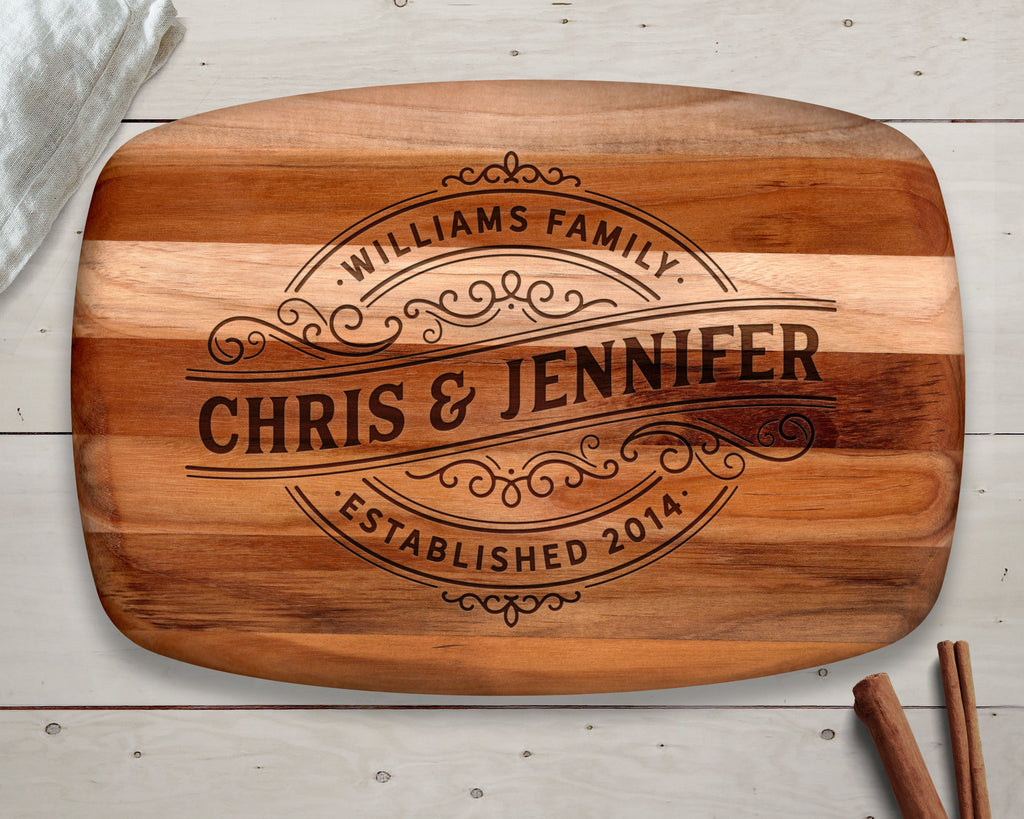 Wedding Gift Ideas, Cutting Board, Teak, Custom Cutting Board, Custom Wedding Gift, Bridal Shower Gift, Engagement Gift, Unique Wedding Gift