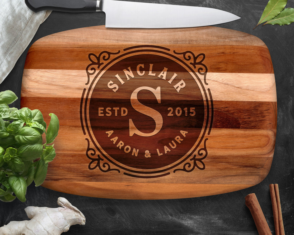 Wedding Gift, Cutting Board, Teak, Anniversary Gift, Wedding Anniversary, Unique Wedding Gift, Rustic Wedding, Wedding Date, Personalized