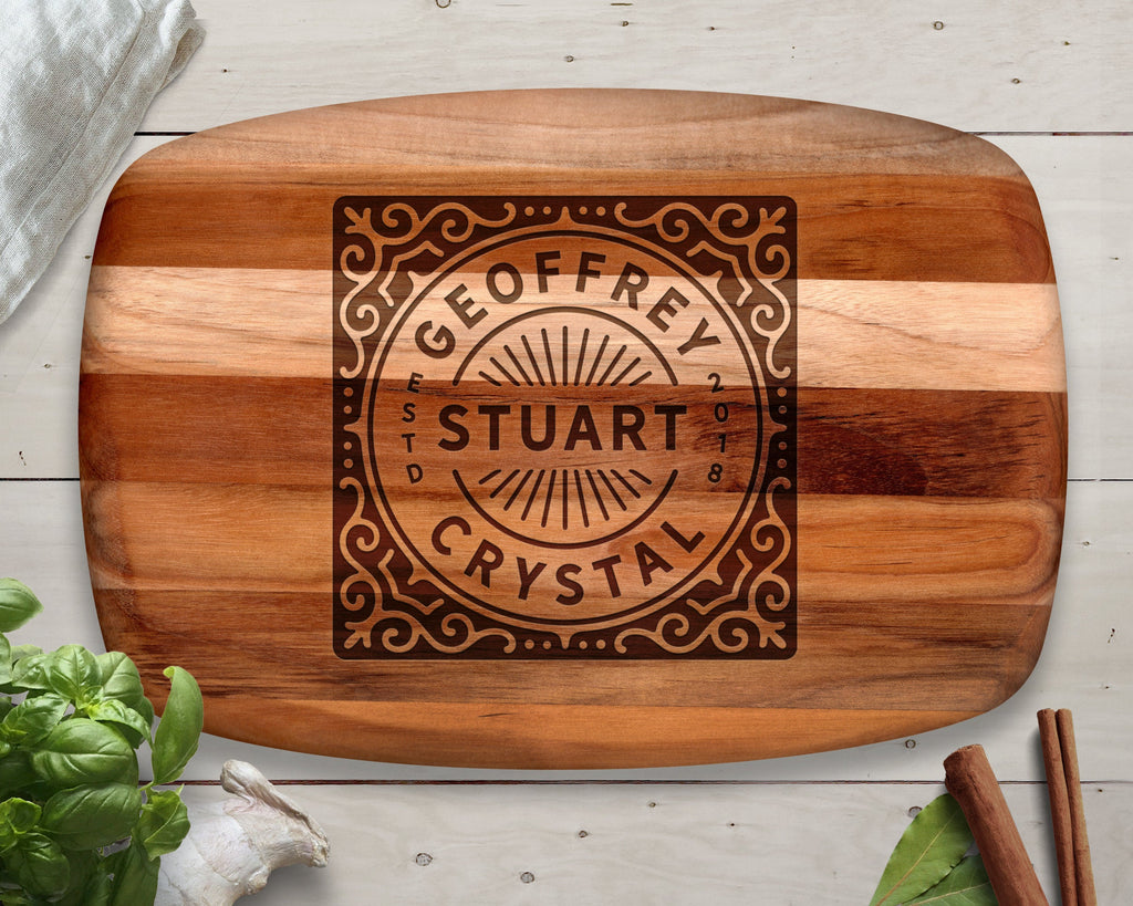 Cutting Board, Teak, Custom Cutting Board, Personalized Cutting Board, Chopping Block, Family Gift, Family Name Sign, Christmas Gift Ideas