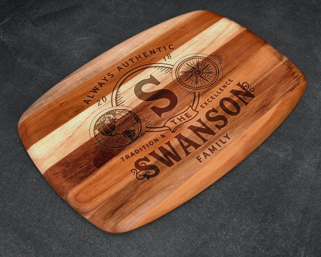 Cutting Board, Teak, Custom Cutting Board, Personalized Cutting Board, Chopping Block, Family Gift, Family Name Sign, Christmas Gift Ideas