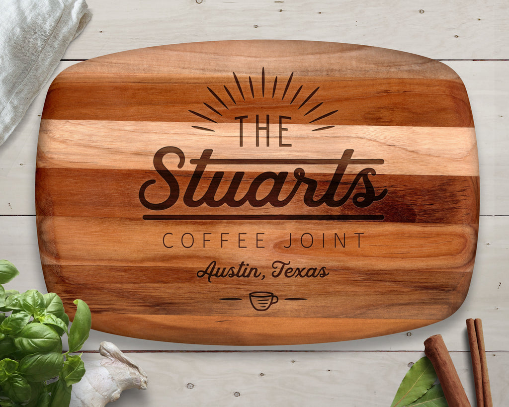 Cutting Board, Teak, Custom Cutting Board, Personalized Cutting Board, Chopping Block, Family Gift, Family Name Sign, Christmas Gift Ideas