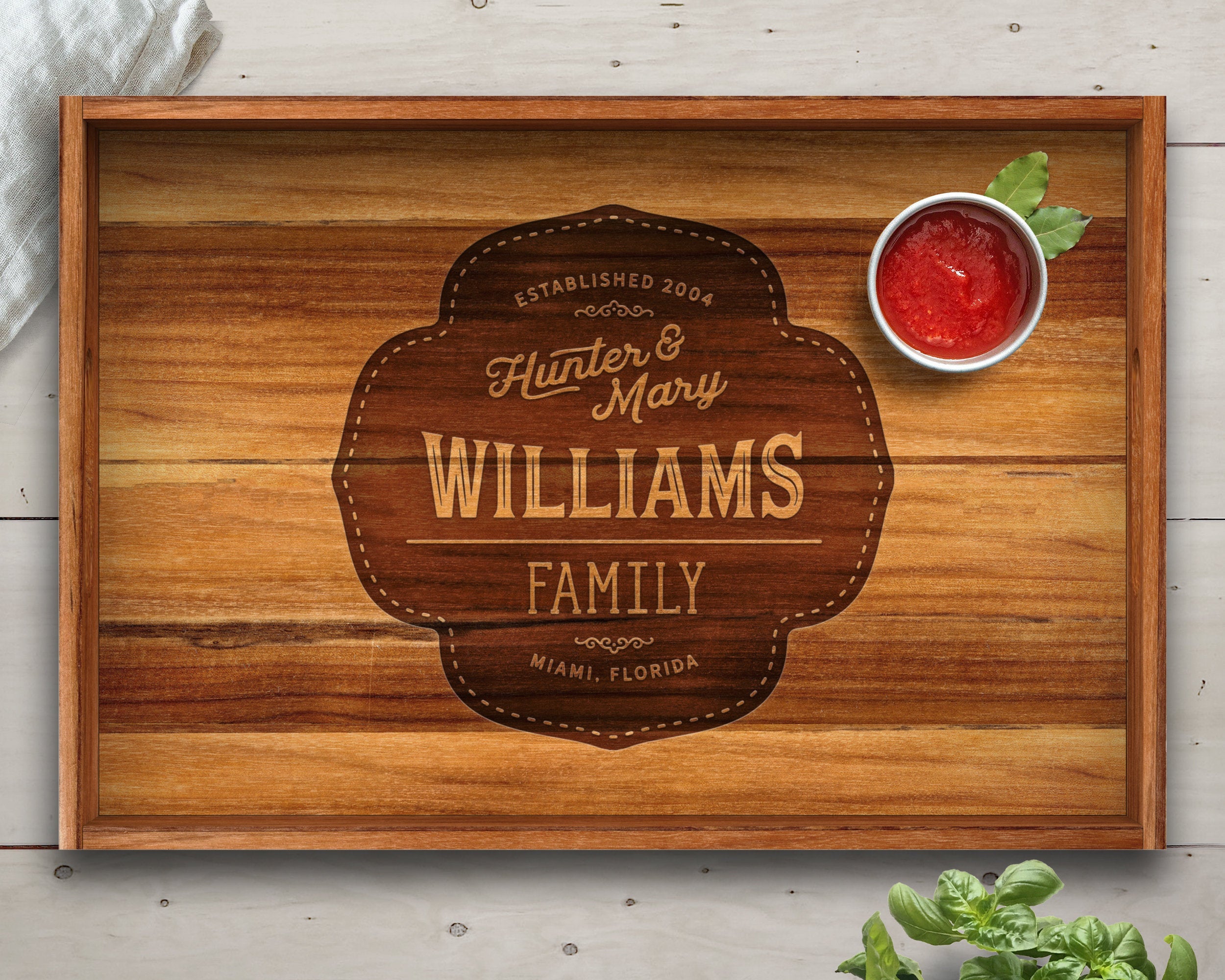 Personalized Cutting Boards  Engraved Wood Cutting Boards - Forest Decor