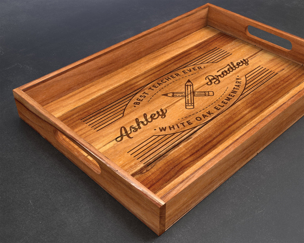 Teacher Appreciation, Tray, Teak, Teacher, Personalized Tray, Teacher Gifts, Thank You Teacher, Teacher Gift Ideas, Best Teacher Ever Gift