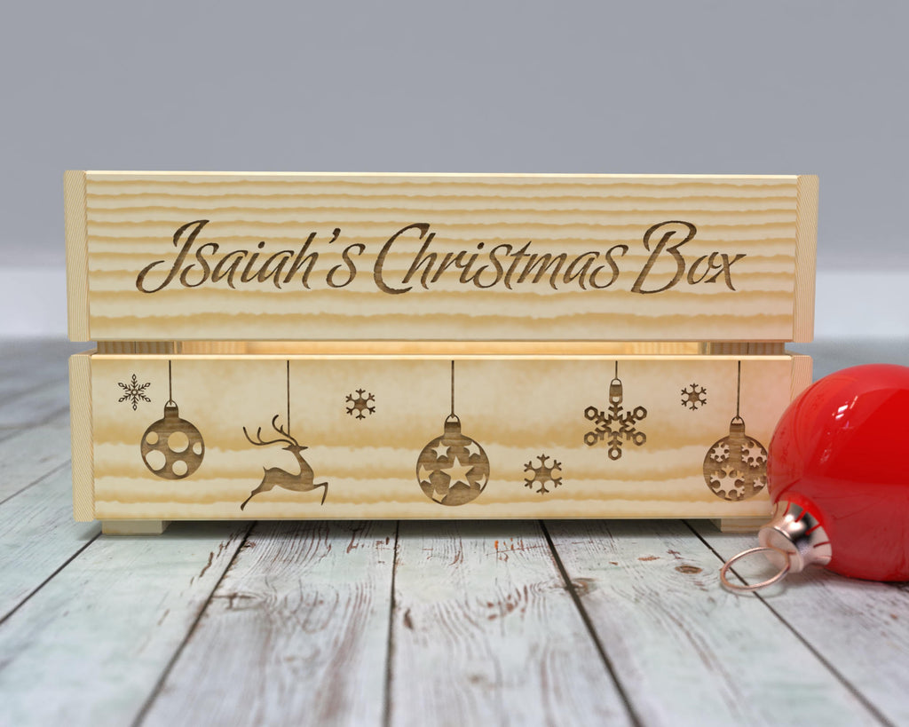 Personalized Christmas Box, Christmas Present Box, Christmas Toy Box, Christmas Toy Chest, Christmas Toys, Christmas Crate, Xmas Box