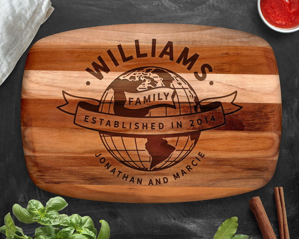 Travel, Cutting Board, Travel Lover, Map of the World, Traveler Gift, Travel Lover Gift, World Traveler, Teak, Gift for Men, Gifts for Men