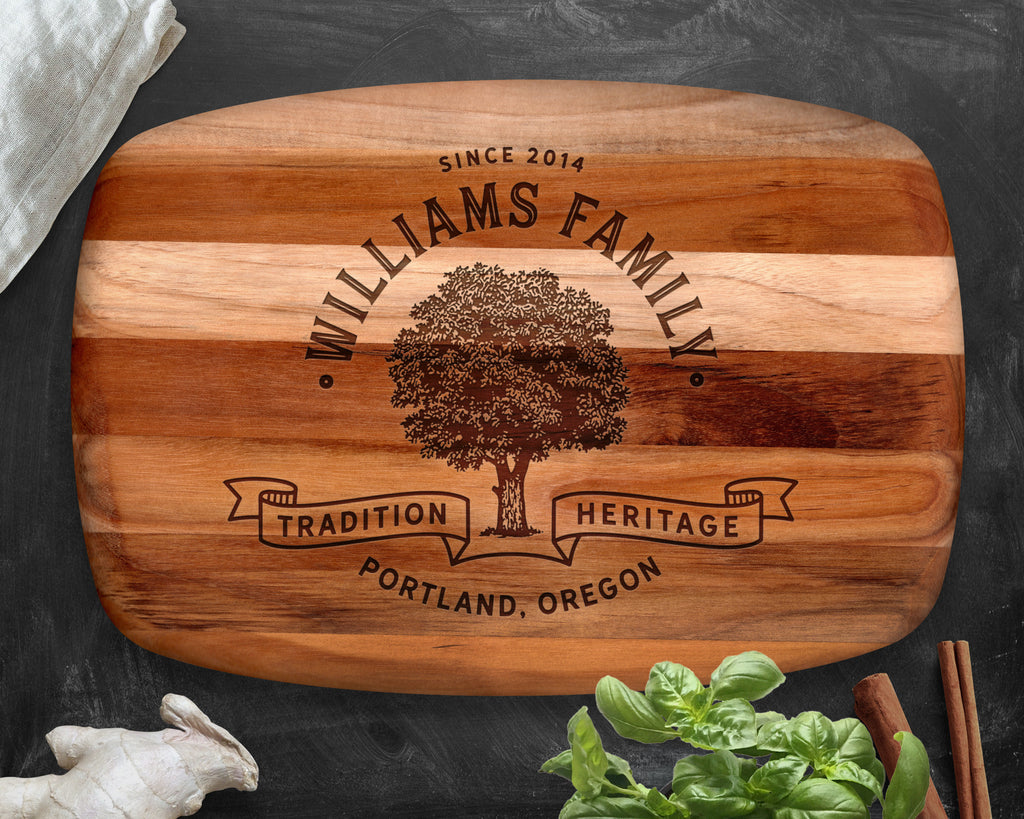 Family Tree, Teak, Cutting Board, Family Tree Gift, Tree of Life, Wooden Family Tree, Family Tree Art, Family Name Sign, Family Gift, Family
