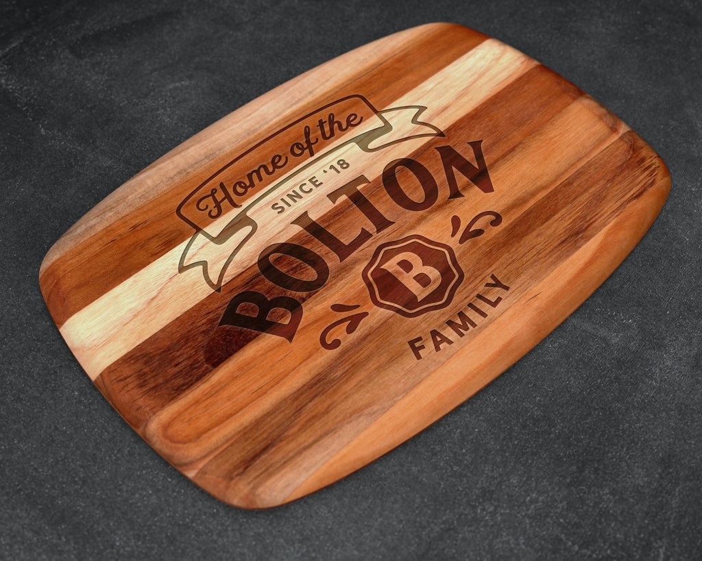 Cutting Board, Teak, Custom Cutting Board, Personalized Cutting Board, Chopping Block, Family Gift, Family Name Sign, Christmas Gift Ideas