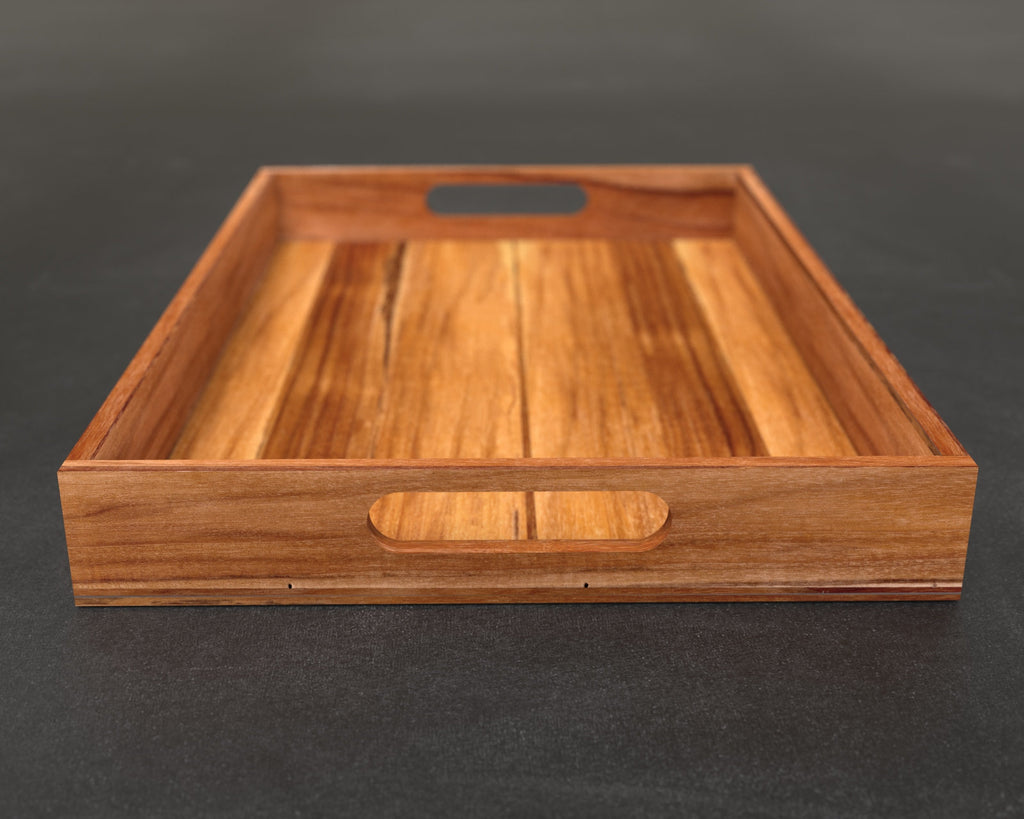 Serving Tray, Teak, Custom Serving Tray, Tray with Handles, Engraved, Tray, Breakfast in Bed, Breakfast Tray, Wood Tray, Coffee Table Tray