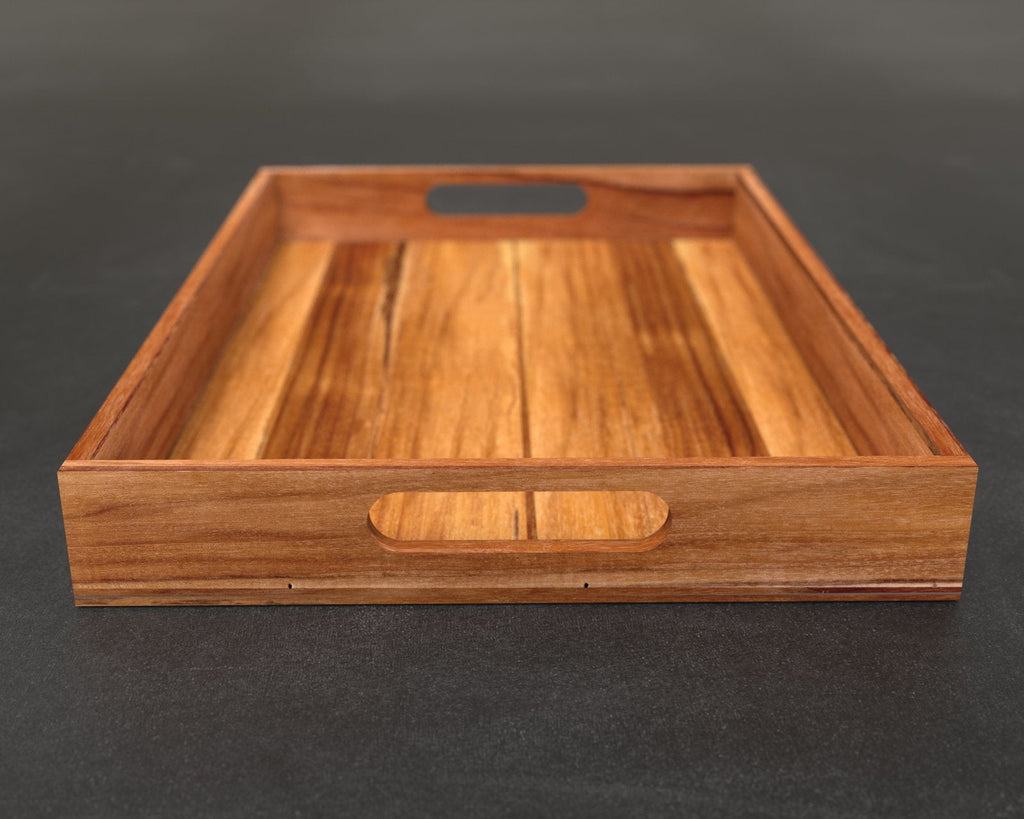 Serving Tray, Teak, Custom Serving Tray, Tray with Handles, Engraved, Tray, Breakfast in Bed, Breakfast Tray, Wood Tray, Coffee Table Tray