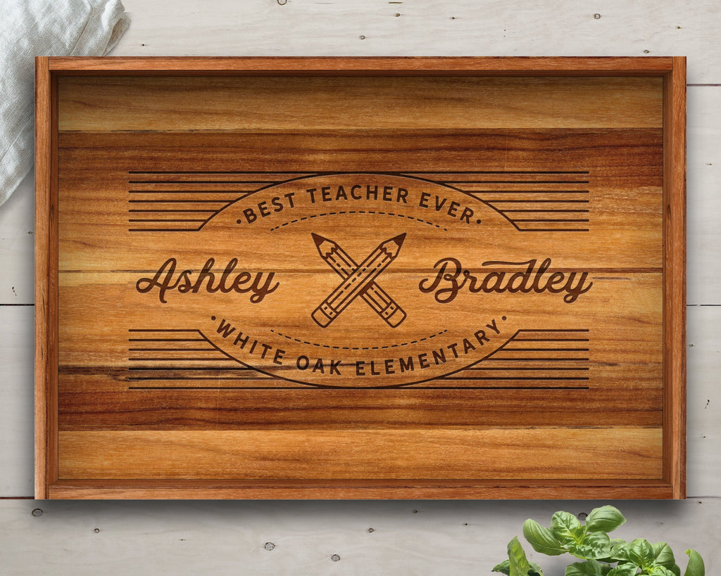 Teacher Appreciation, Tray, Teak, Teacher, Personalized Tray, Teacher Gifts, Thank You Teacher, Teacher Gift Ideas, Best Teacher Ever Gift