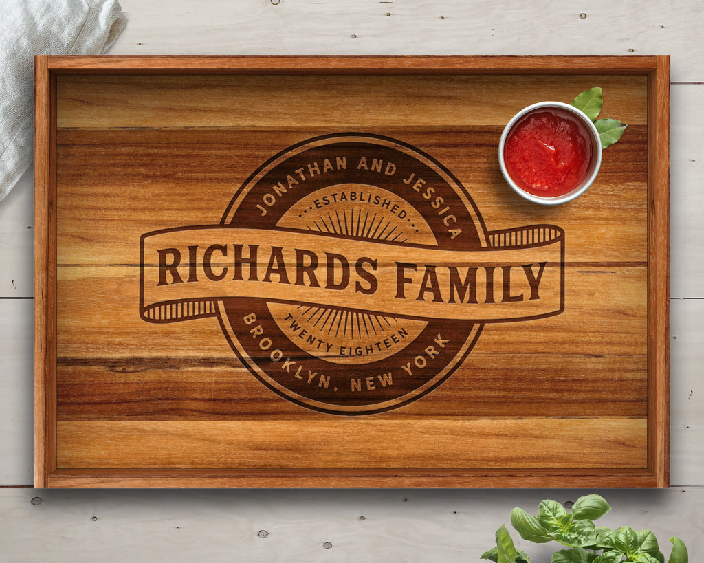 Serving Tray, Teak, Custom Serving Tray, Tray with Handles, Engraved, Tray, Breakfast in Bed, Breakfast Tray, Wood Tray, Coffee Table Tray