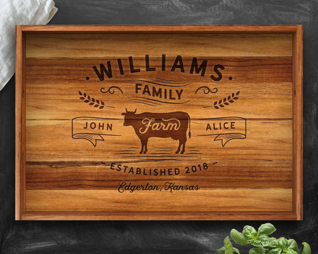 Serving Tray, Teak, Custom Serving Tray, Tray with Handles, Engraved, Tray, Breakfast in Bed, Breakfast Tray, Wood Tray, Coffee Table Tray