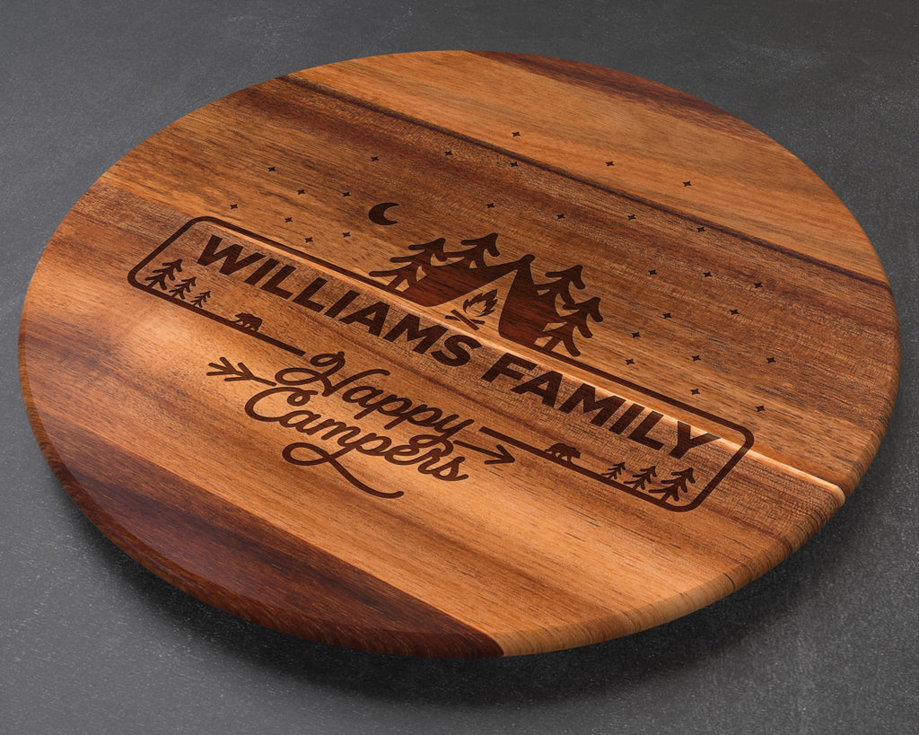 Camping Lazy Susan Personalized, Wedding Gift, Custom Wedding Gift, Couples Gift, Engagement Gift, Housewarming Gift, Realtor Gifts